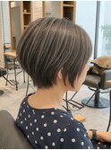 ボブ/ショートボブ/ハイライト/20代/30代/大人女性/白髪ぼかし