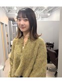 ＊伸ばしかけボブ ワイドバング インナーカラー 三宮 上田一眞
