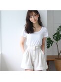 ★大人かわいい小顔フェザーバングショコラアッシュ20代30代