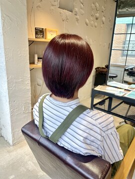 コフィー バイ メルト 吉祥寺(cofy by melt) 【石川絢佳】ワインレッド/ブリーチなしダブルカラー/暖色