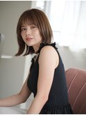 ハイライト際立つナチュラルブラウンボブ【銀座/ハイライト】