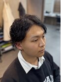 波巻きパーマ