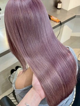 ツヤ髪/大人ガーリー/ハイトーン/ラベンダーピンク/ニュアンス