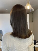 ミルヘアデザイン(mil hair design) グレージュ 艶髪 髪質改善 ブリーチ ピンクベージュ 韓国風