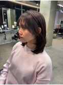 顔周りレイヤー ポニーテール