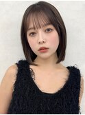 茗荷谷レイヤーカット韓国ダブルカラー顔周り前髪カットボブ