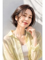 アッシュ 学芸大学店(Ash)&nbsp;ショートボブ/大人女性/白髪ぼかし/シアーベージュ/脱白髪染め