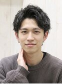 大人ビジネスアップバングツーブロックフェード短髪爽やか