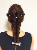 編みおろしダウンヘアアレンジ☆