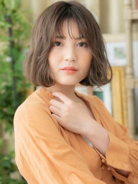 カバーヘアアンドスパ ブリス 浦和(COVER HAIR&SPA bliss) 前下がりシースルーバングくせ毛風小顔ボブa浦和20代30代40代