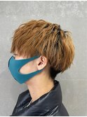 マッシュスタイル/メンズダブルカラー/ボンディングブリーチ