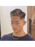 フィットネス フィジークマッチョ筋トレ髪型 茶髪