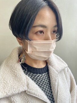 ヘアー アイス 御器所本店(HAIR ICI) ハンサムショート × カーキグレージュ