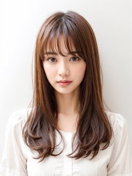 トゥーリ 藤崎店(tuuli) 大人女性◆艶レイヤー前髪ピンクベージュ 髪質改善 縮毛矯正