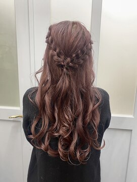 ユウホウ(YUHOU) 三つ編みハーフアップ