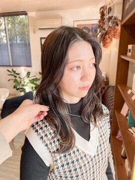 マイ ヘア デザイン 岡崎(MY hair design) 切りっぱなしボブ/エアリーロング/美髪/ピンクブラウン/岡崎