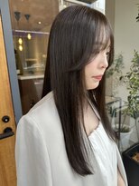 ケーツー 谷町(K-two)&nbsp;透明感オリーブベージュカラー*フェイスレイヤー*ロングヘア