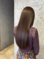 アールヘアーデザイン 藤が丘(r hair design)&nbsp;サラツヤロングベージュカラーブリーチしない透明感カラー