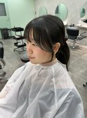 韓国ヘア/結んでも可愛い顔周りカット/くびれヘア/宮田里穂