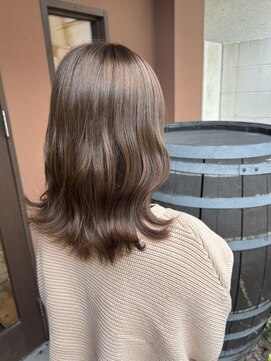 ココカラヘアー ニコ(cococara hair nico) ミルクティーグレージュ/透明感カラー/ミディアムボブ