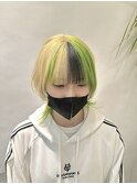 ウルフデザインカラー/ネオングリーン/ブラックローライト