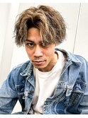 【垢抜け】ブラウンハイライトツイスパセンターパート
