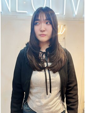 ネオリーブカップ 町田店(Neolive capu) 町田/ミニウルフ/チェリーブラウン/フェザーパーマ/ボブ