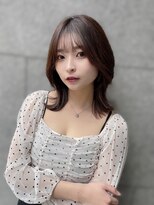 ハピネス 梅田茶屋町店(HAPPINESS)&nbsp;韓国ヘア/ミディアムレイヤー/顔まわり/髪質改善/グレージュ