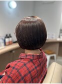 前下がり丸みボブ