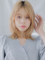 モッズヘア 越谷(mod's hair) 韓国風ハイトーンカラー外ハネくびれミディTd1越谷10代20代30代