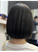 切りっぱなしボブ/ショートボブ/我孫子
