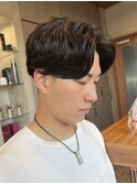 調布メンズパーマフェザーパーマシャドウパーマセンターパート