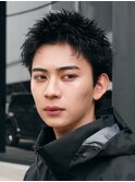 原宿メンズパーマルーズショートアクティブショートツイスパ緩め