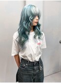 cyan/ハイトーン ロング ブリーチ 表参道リタッチ