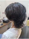 ウルフカット × スパイラルパーマ