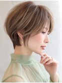340. ミルクティーブロンド/卵型/大人上品/ブリーチ