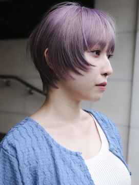 キャロルガーデンズ ボコカ 表参道(Carroll Gardens bococa) 小顔ショート ラベンダー 伸ばしかけショートウルフ【azu】