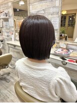 フゥカ 売市店(fuka)&nbsp;【艶カラー】チョコブラウン×切りっぱなしボブ　八戸