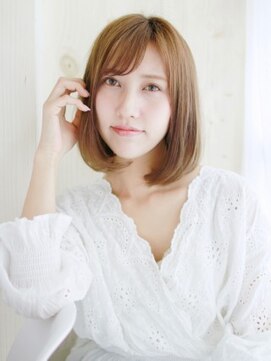 ヘアメイク ナル(hair make nalu) ハイトーンのうるツヤワンカールボブ