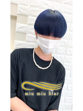 ミウミウヘア(miu miu hair) Blue violet ☆ 色落ちsilverを目指して♪