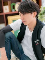 カバーヘア イヴ 戸頭店(COVER HAIR EVE)&nbsp;ツーブロックくせ毛ショート斜めバング黒髪c5戸頭20代30代40代