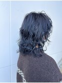 くりくり~好みのスパイラルカ~リ~ウルフ ブルーブラック