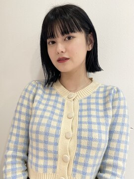 ヨーク(YOKE) 【 YOKE 】ワイドバングパッツンボブ暗髪艶髪