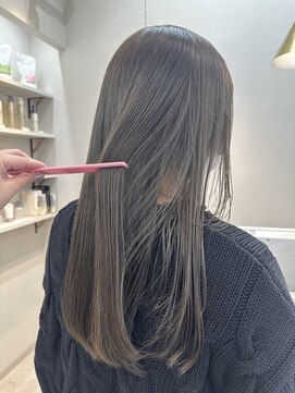 ポジ(poji) アッシュカラー 透明感カラー 髪質改善 艶髪 ミディアム