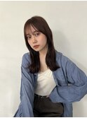 外ハネレイヤー　ミディアムボブ　艶髪
