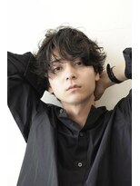ココ 本八幡(KOKO) □ニュアンスパーマブルーブラックフェザーパーマサーフカール
