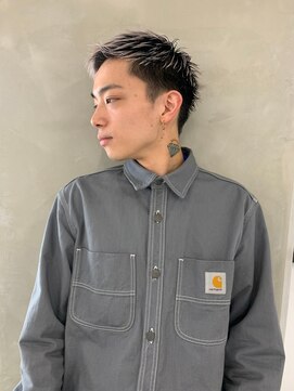 ノク(nok) ベリーショート_オリーブベージュレイヤーカットウェットヘア