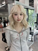 ペレ 梅田(PELE)&nbsp;前髪/アンブレラカラー/こなれミディ/イメチェン/ウェーブパーマ