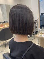 イヴォークトーキョーオーサカ(EVOKE TOKYO osaka)&nbsp;髪質改善 ストレート ボブ 似合わせオリーブベージュ カラー