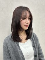 クム 横浜(qumu)&nbsp;【qumu MARIKO】ミディアムレイヤー×マロンブラウン